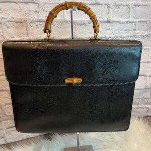 NEW ARRIVAL: Vintage GUCCI Bamboo Handle Briefcase